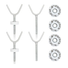 Adaptador de Barandilla para Puerta de Bebé, Paquete de 4, Varillas de Husillo en y M10 (10 mm), Roscadas para Puertas de Seguridad para Bebés y