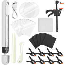 Kit para Alisar e Limpar Cards Colecionáveis, Caneta Térmica (USB) com Papéis Térmicos, Ferramentas para Preparação e Centralização de Cards