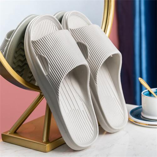Graue Damen-Flip-Flops, Größe 8,5, mit gepolsterter Ferse und 1