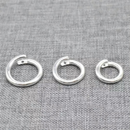 Sterling Silver Lock Jump Ring 10mm 925 Silver 4 Pieces 2