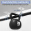 6 Pack No Drill Ceiling Mount Rod Brackets, Heavy Duty Self Adhesive Holders, Adjustable Hooks Hanging Transparent 9