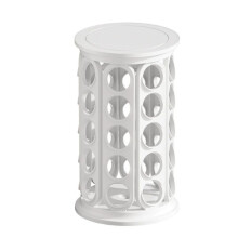 Coffee Pod Carousel Organizer: for 40 K Cup Pods, Coffee Capsule Holder, Home or Office Kitchen Counter White