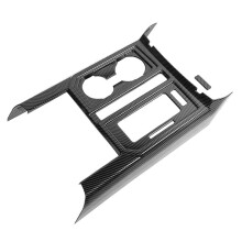 For F150 2015-2020 ABS Carbon Fiber Car Center Console Shift Lever Cup Holder Panel Frame Decorative Sticker