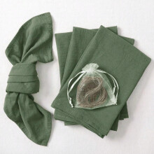 Green Cotton Cloth Napkins 30x30cm 8-Pack