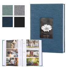 Photo Album Linen Cover 300 Pockets 4x6