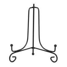 Iron Easel Plate Stand Black 6 inch