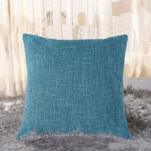 Linen Sofa Pillow Set Green Blue 18x18in with Core