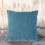 Linen Sofa Pillow Set Green Blue 18x18in with Core 1