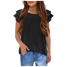 Girls Knot Tunic Top Black XXL
