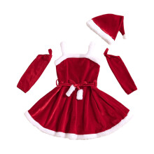Girls Christmas Dress Santa Reindeer Design 1-2 Years