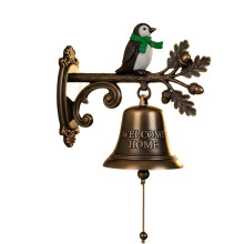 Cast Iron Hanging Welcome Bell Antique Style 1 Piece