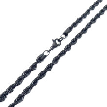 Stainless Steel Twist Rope Necklace for Men and Women 4mm