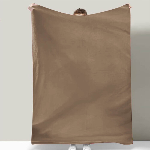 Fleece Plush Throw Blanket Microfiber 5x3ft Coffee