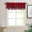 Burgundy Red Snowflake Kitchen Valance 54x18 in 1 Panel 5