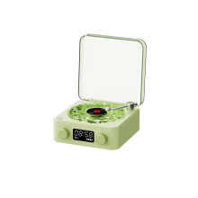 Bluetooth Vinyl Player Speaker with 4 Modes and Adjustable