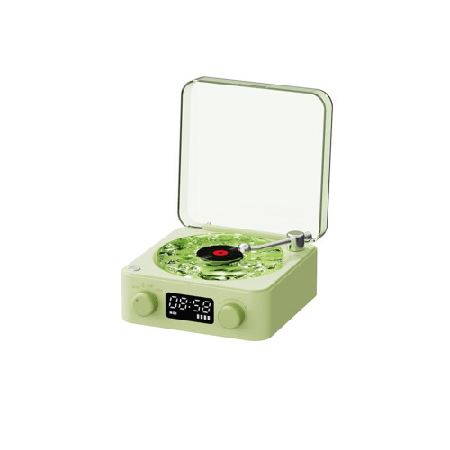 Bluetooth Vinyl Player Speaker with 4 Modes and Adjustable