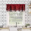 Burgundy Red Snowflake Kitchen Valance 54x18 in 1 Panel 3