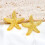 Gold Stud Earrings Women Boho Seashell Design 1 Pair 1