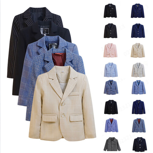 Boys' Casual Suit Jacket Long Sleeve Button-Up Winter