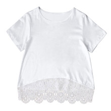 Girls Knot Tunic Top White Size 14-16