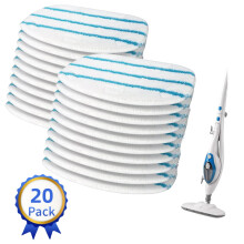 Microfiber Pads for PurSteam ThermaPro 211 Steam Mop 20 Pack