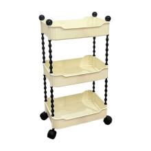 Living Room Snack Cart Three-Tier Mobile Storage Rack