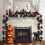 Halloween Pumpkin Garland with Lights Black Orange Maple 1