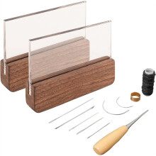 Leathercraft Slicker for Burnishing Leather Burnisher Leather Burnishing Tool with Wooden Handle for Burnishing Leather