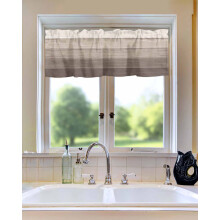 Brown Retro Wood Board Curtain Valance Rod Pocket 42x12 in