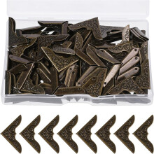 80 PCS Iron Book Corner Protectors, Vintage Metal Book Corners, for Paperbacks Books , Photo Protector, Scrapbooking