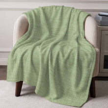 Sage Green Flannel Fleece Throw Blanket 50x60 in