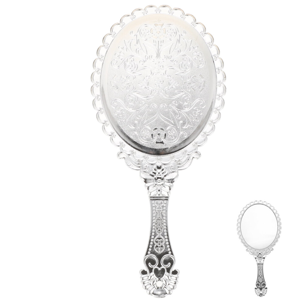 Handheld Mirror with Handle Portable Vintage Makeup Mirror