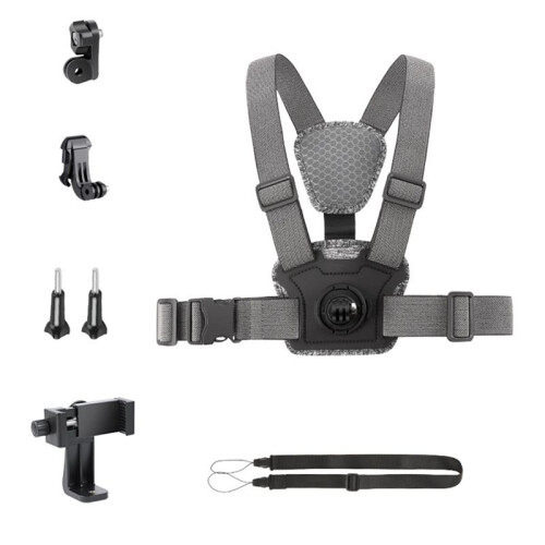 Adjustable Chest Mount Harness Strap for   Action Camera Accessories Combo B