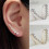 Brincos de gancho com strass e zircônia para mulheres. 1
