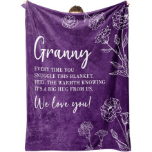 Purple flannel throw blanket 50x60 inches