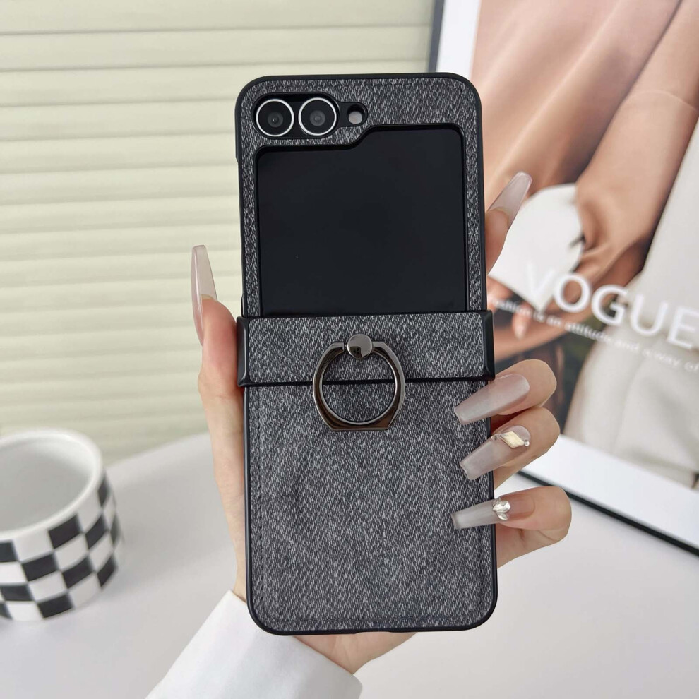 Motorola Razr+ 2024/2025 Magnetic Case Denim Pu Black 9152228081659