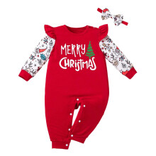 Baby Boy Christmas Romper Long Sleeve Formal Bodysuit