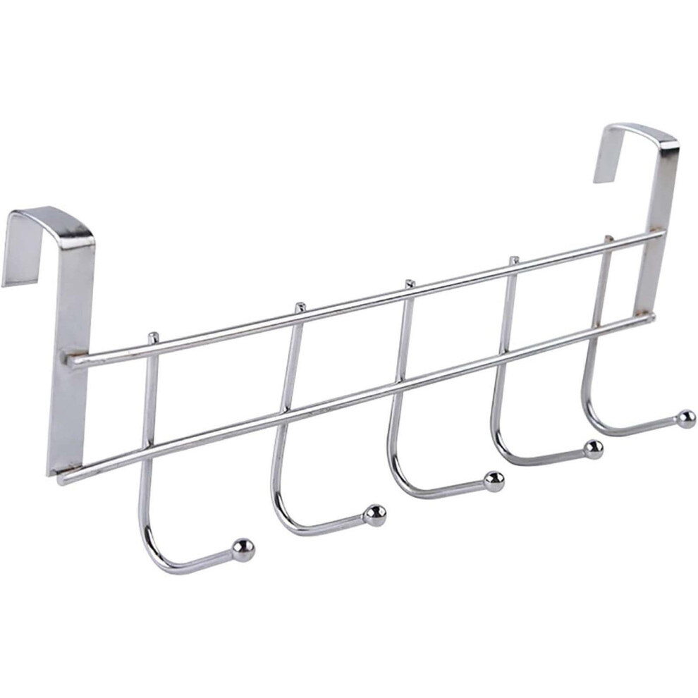 Stainless Steel Over-Door Hook Rack For Coats Towels Robes 9152228082045