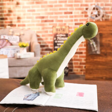 Dinosaur Plush Toy Green Long-Necked 13.8x7.9 in