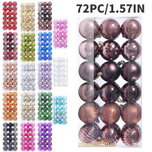 Christmas Ball Ornaments Coffee 1.57 Inch 72PCS
