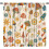Retro Mushroom Curtains Boho Daisy Pattern 63" W x 63" L 1