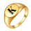Stainless Steel Alphabet Ring Gold Size 6 1