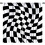 Hippie Checkered Curtains Black White Grid 72" W x 63" L 1