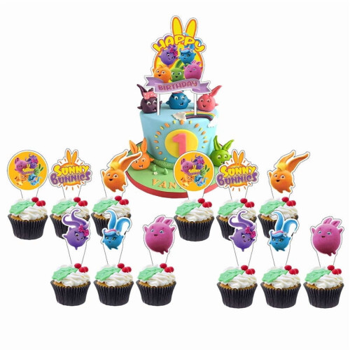 Sunny Bunnies cake topper set 6 pieces