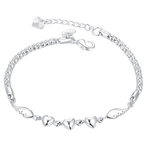 Heart Charm Bracelet Adjustable Fine Workmanship Luxury