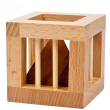 Wooden Pyramid Puzzle 3D Brain Teaser