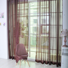 Solid Color Wedding Curtain Coffee 100x201 cm
