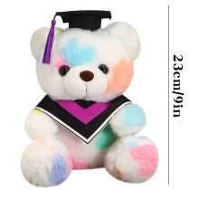 Graduation Teddy Bear Plush Doll Purple 9 inch