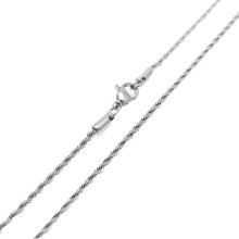 Stainless Steel Rope Necklace for Men and Women 2.4mm 19.7