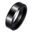 Women's Black Ceramic Wedding Band Ring 6mm Size 6 1